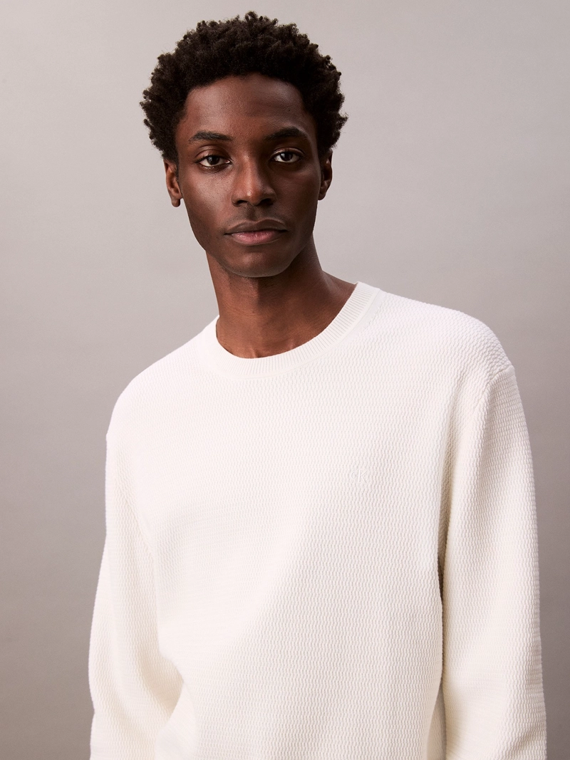 SWEATER DE ALGODON TEXTURIZADO - 4
