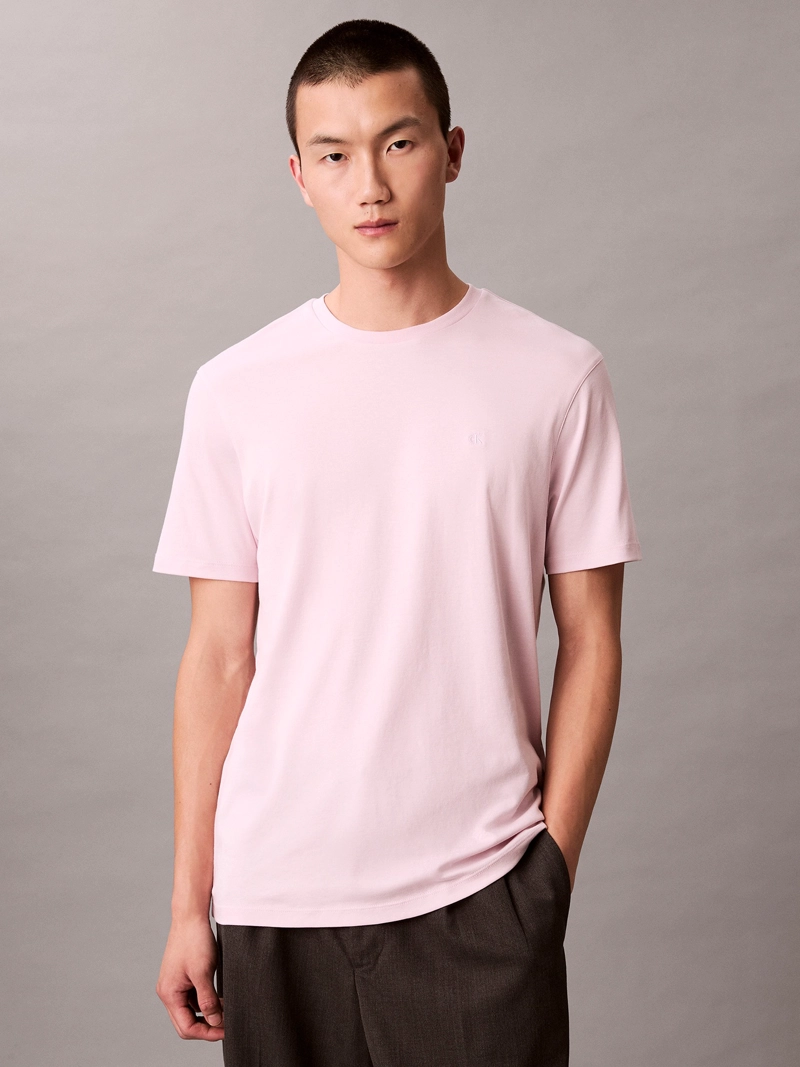 POLERA DE ALGODON SUPIMA CON LOGO BORDADO - 1