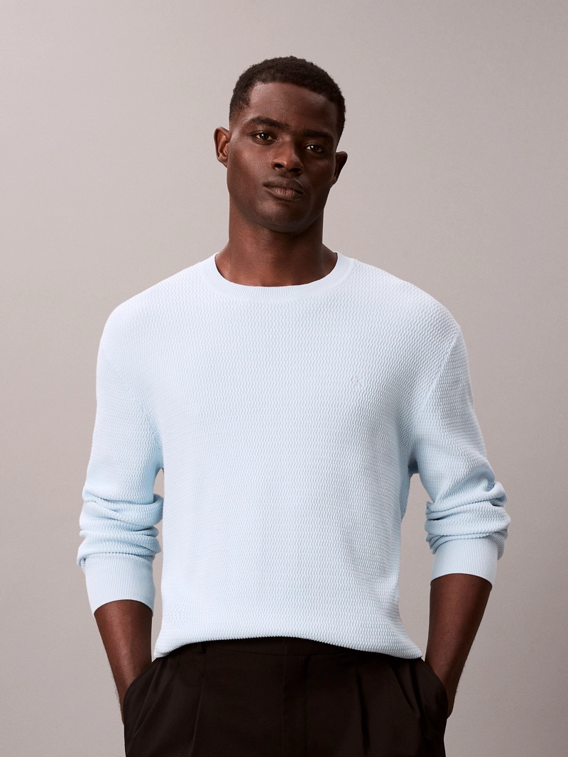 SWEATER DE ALGODON TEXTURIZADO - 1