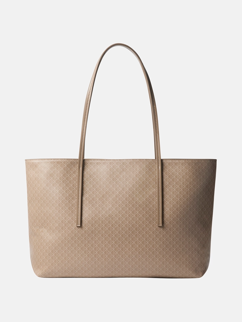 CARTERA TOTE CON ESTAMPADO DE MONOGRAMA Y CARTERA MINI INTERIOR - 1