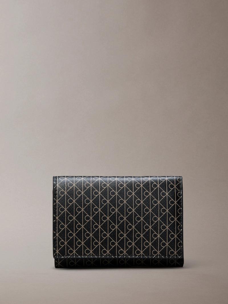 BILLETERA TRIFOLD CON ESTAMPADO EMBLEM INTEGRAL - 1
