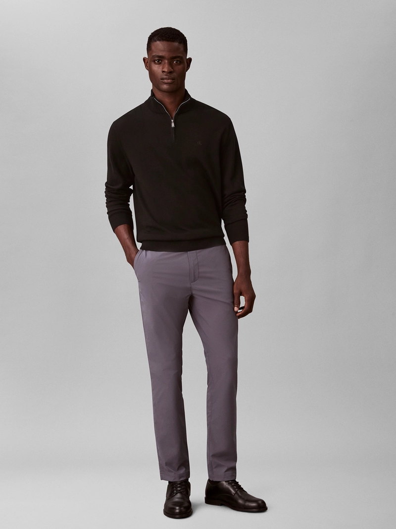 PANTALON SLIM EN TEJIDO TE CNICO ELASTICO - 1