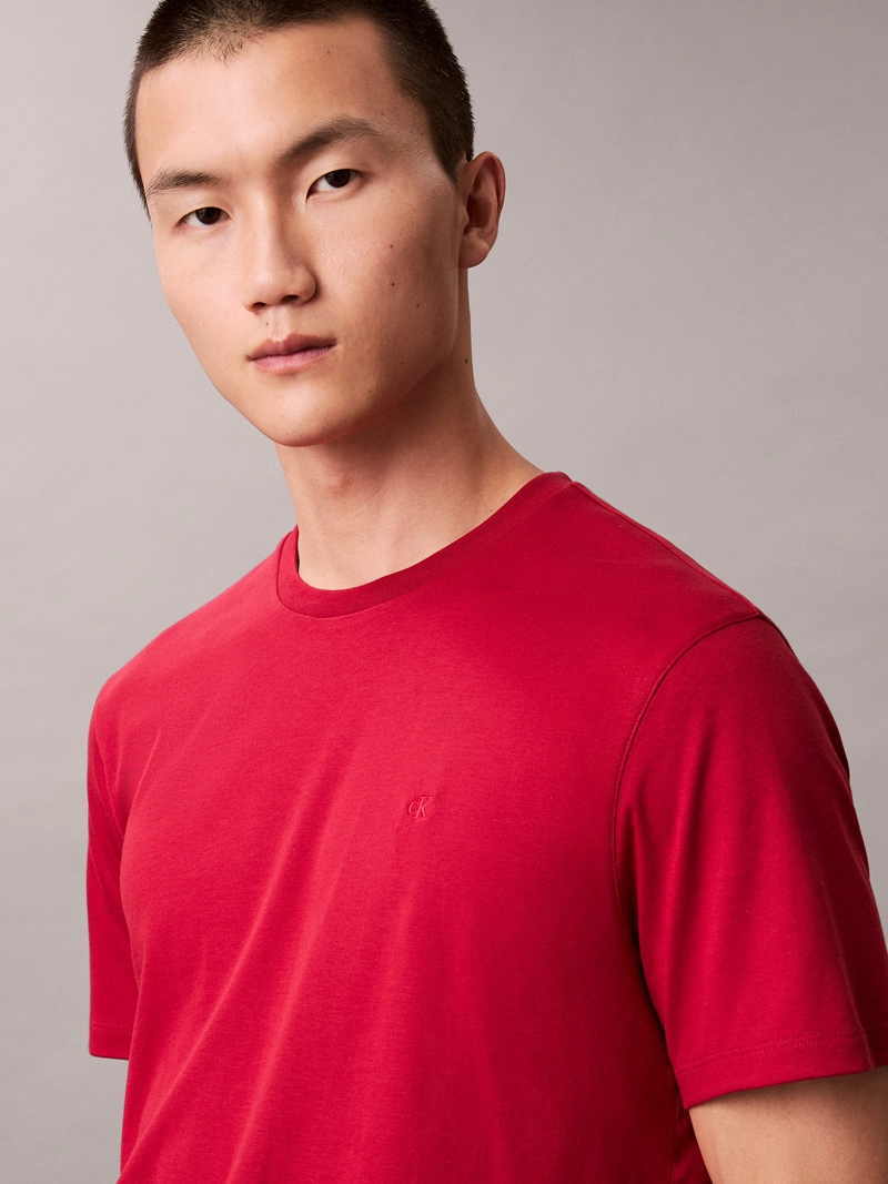 POLERA DE ALGODON SUPIMA CON LOGO BORDADO - 4