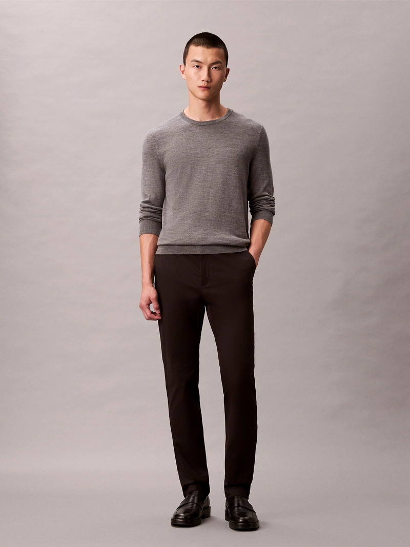 PANTALON CHINO SLIM DE SATEN - 1