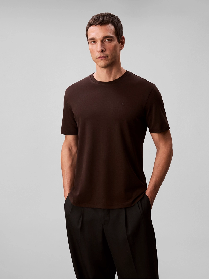 POLERA DE ALGODON SUPIMA CON LOGO BORDADO - 1