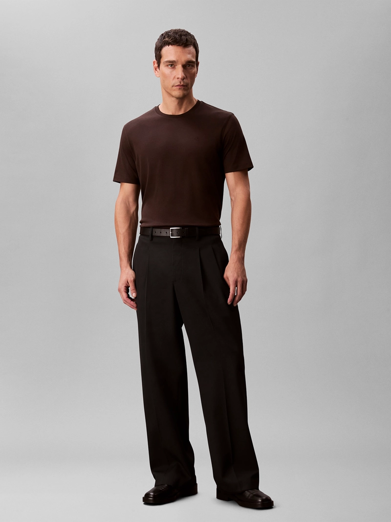POLERA DE ALGODON SUPIMA CON LOGO BORDADO - 2