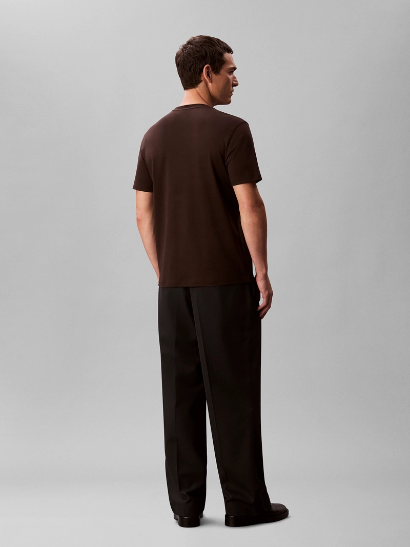 POLERA DE ALGODON SUPIMA CON LOGO BORDADO - 3