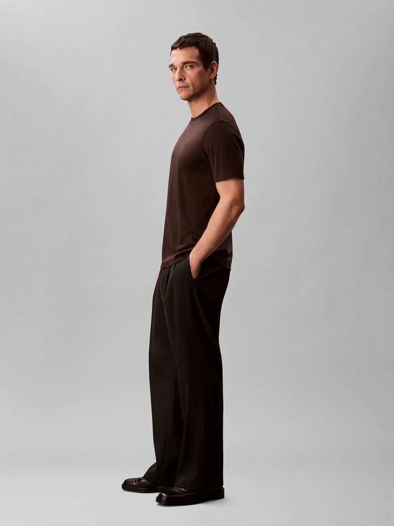 POLERA DE ALGODON SUPIMA CON LOGO BORDADO - 4