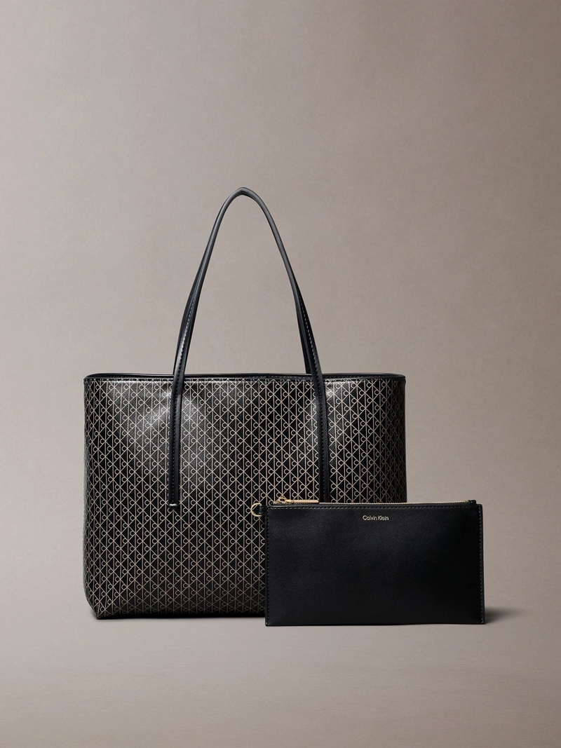 CARTERA TOTE PEQUEÑA CON ESTAMPADO Y CARTERA MINI - 1
