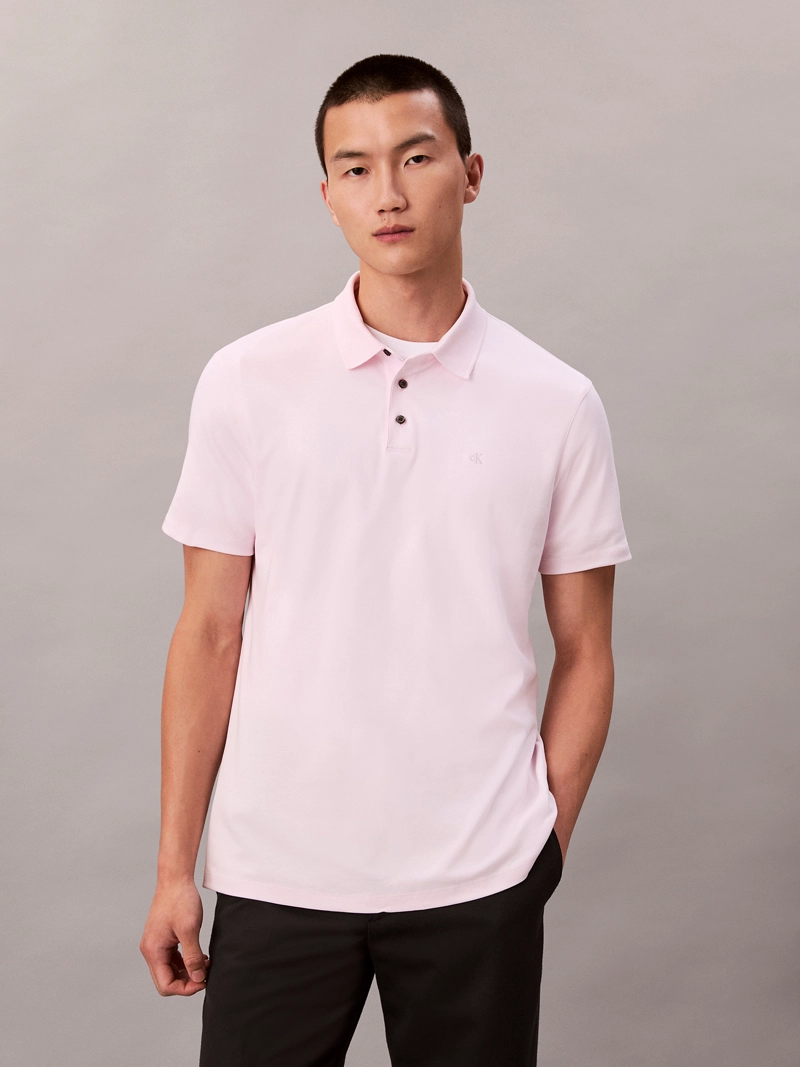 POLO DE ALGODON SUPIMA CON MINI MONOGRAMA - 1