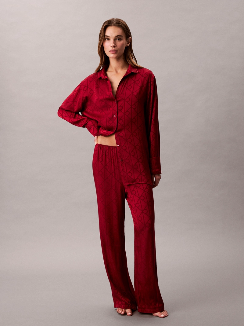 PANTALON DE PIJAMA DE SATE N CON ESTAMPADO - 2