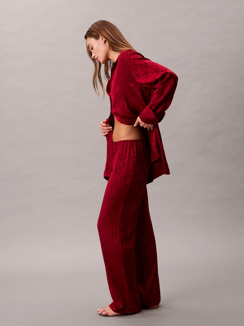 PANTALON DE PIJAMA DE SATE N CON ESTAMPADO - 4
