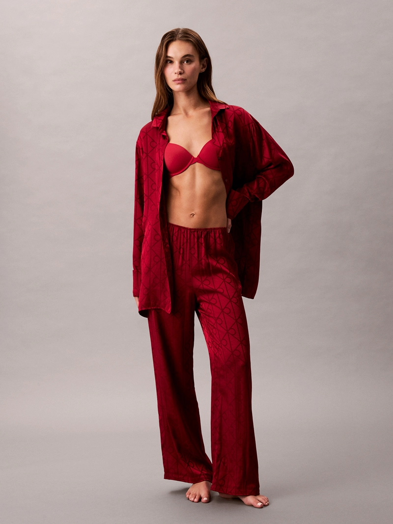 PANTALON DE PIJAMA DE SATE N CON ESTAMPADO - 5