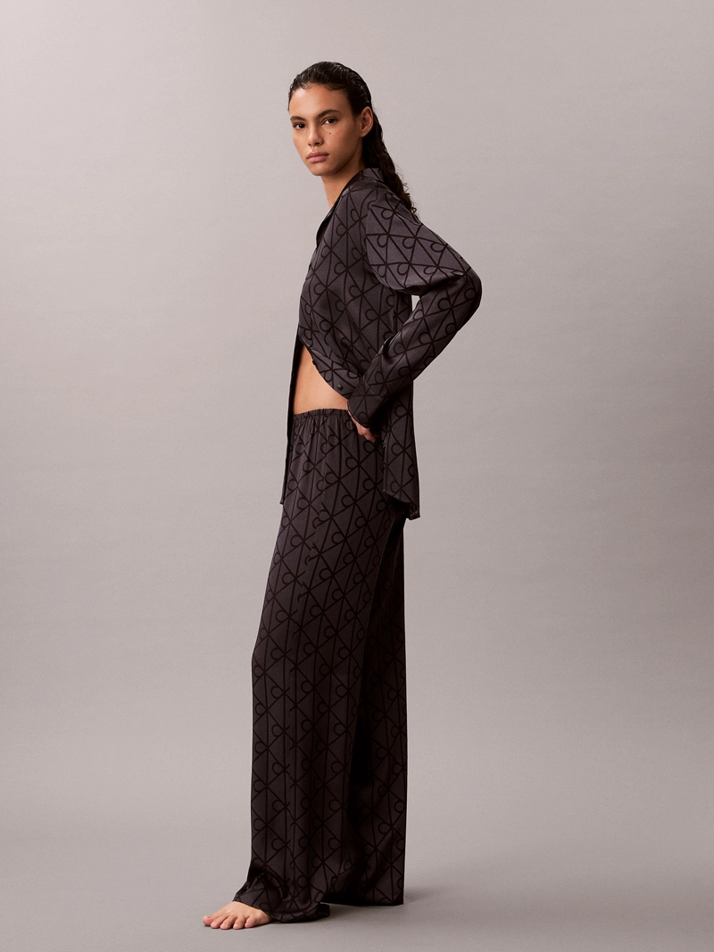 PANTALON DE PIJAMA DE SATE N CON ESTAMPADO - 4