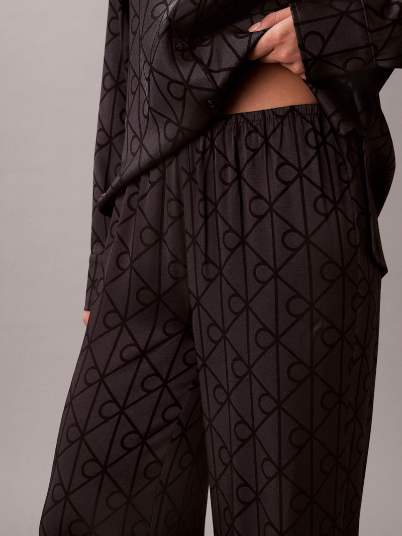 PANTALON DE PIJAMA DE SATE N CON ESTAMPADO - 5