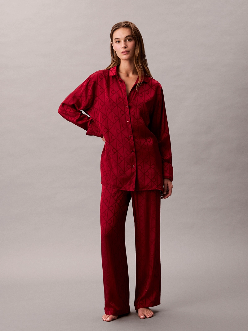 CAMISA DE PIJAMA DE SATEN CON ESTAMPADO - 2