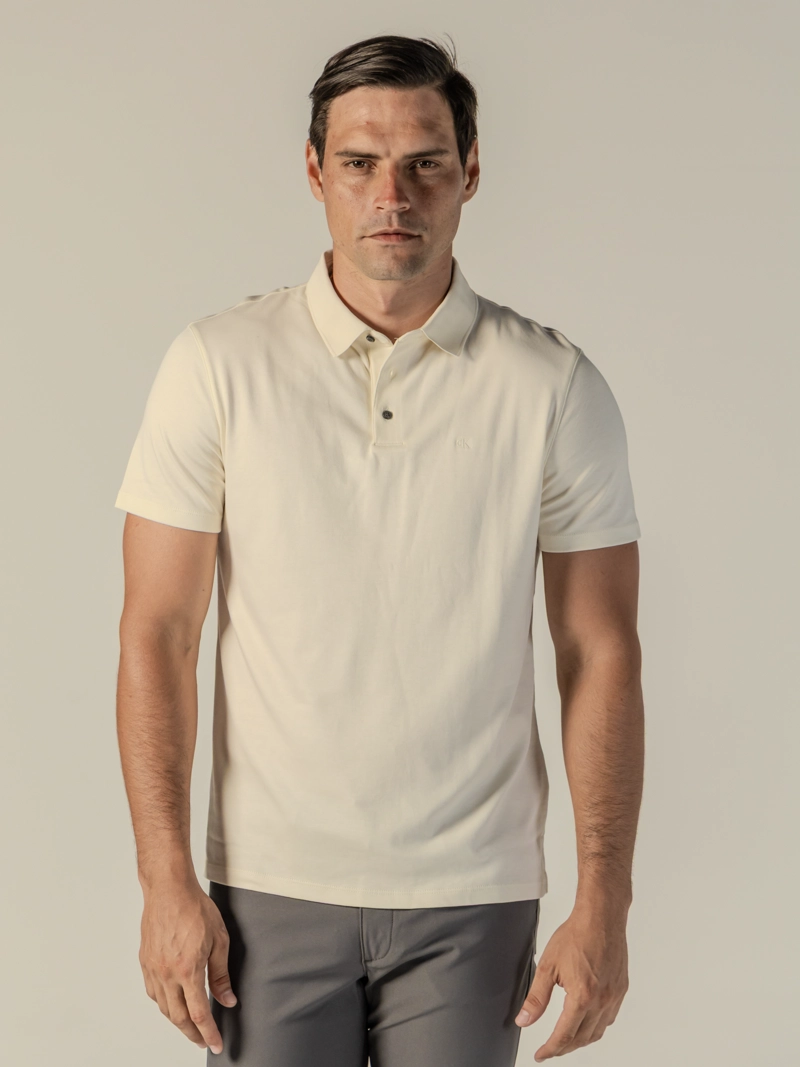 POLO DE ALGODON SUPIMA CON MINI MONOGRAMA - 1
