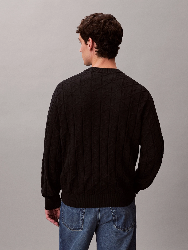 SWEATER CON TEXTURA DE MONOGRAMA - 3