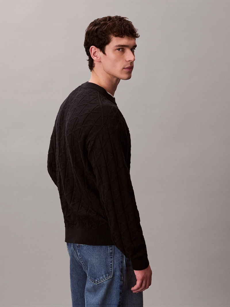 SWEATER CON TEXTURA DE MONOGRAMA - 4