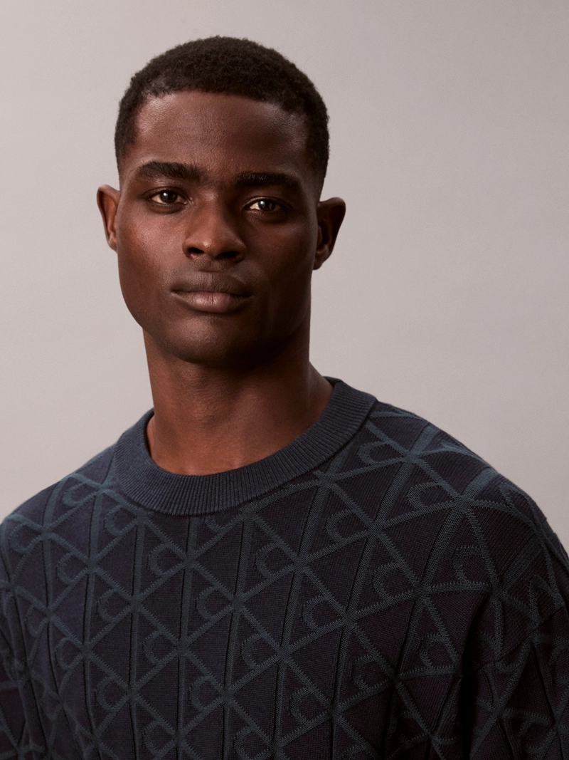 SWEATER CON TEXTURA DE MONOGRAMA - 5