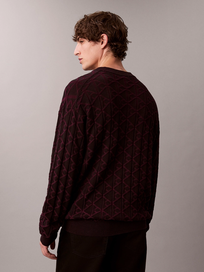 SWEATER CON TEXTURA DE MONOGRAMA - 3
