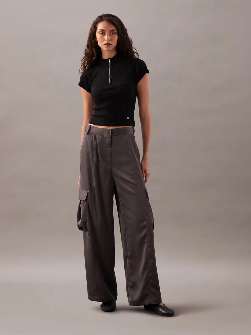 PANTALON CARGO DE SATEN - 1
