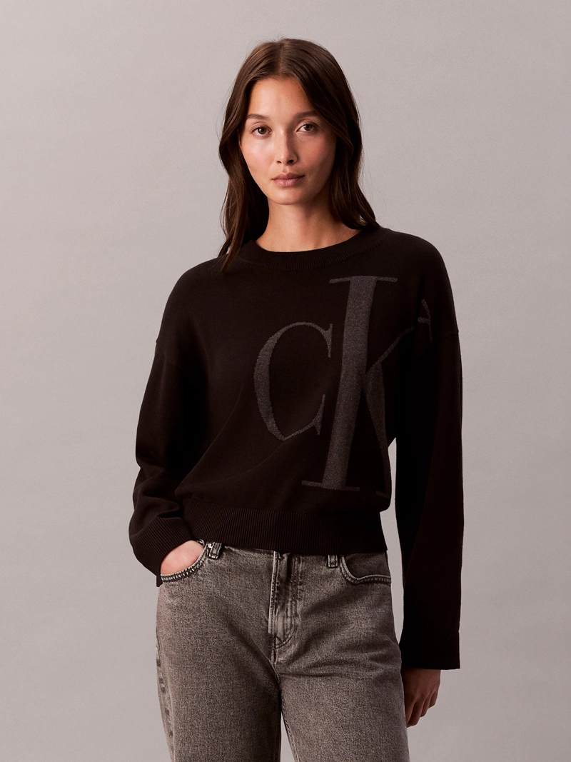 SWEATER DE TEJIDO SUAVE CON LOGO ESTAMPADO - 1