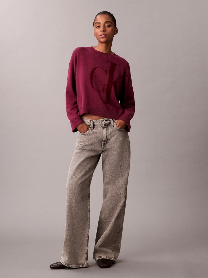 SWEATER DE TEJIDO SUAVE CON LOGO ESTAMPADO - 1