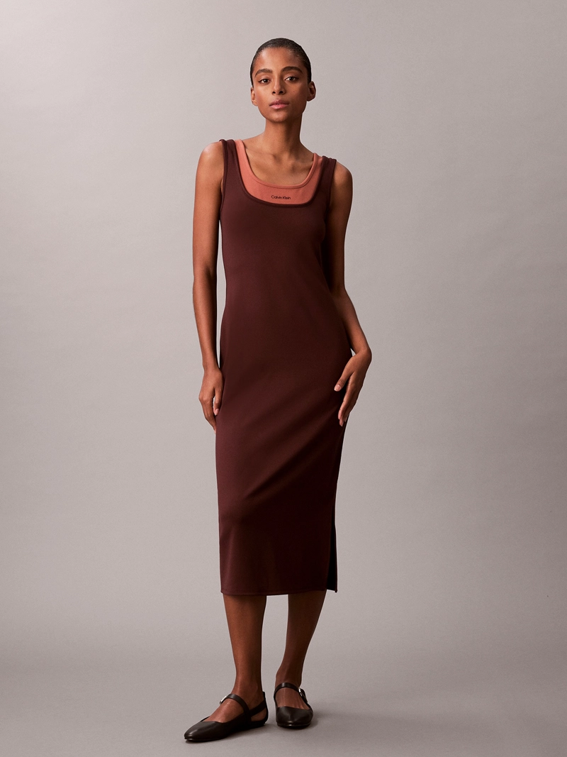 VESTIDO MIDI INTERLOCK - 1