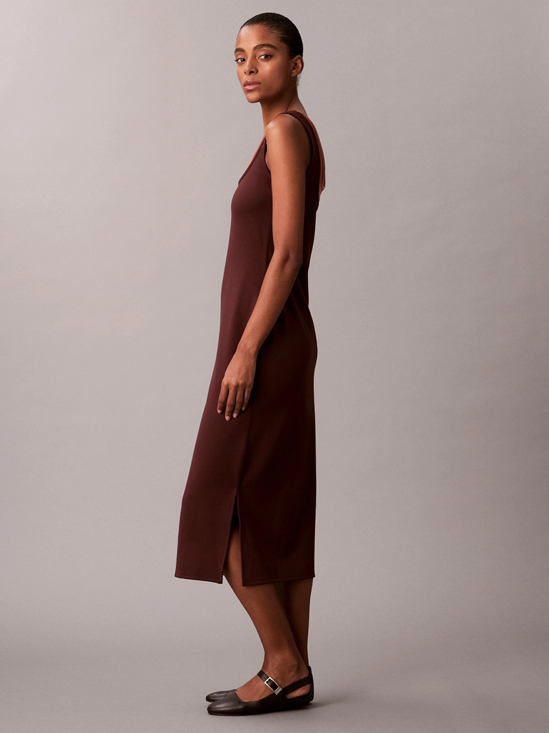VESTIDO MIDI INTERLOCK - 4