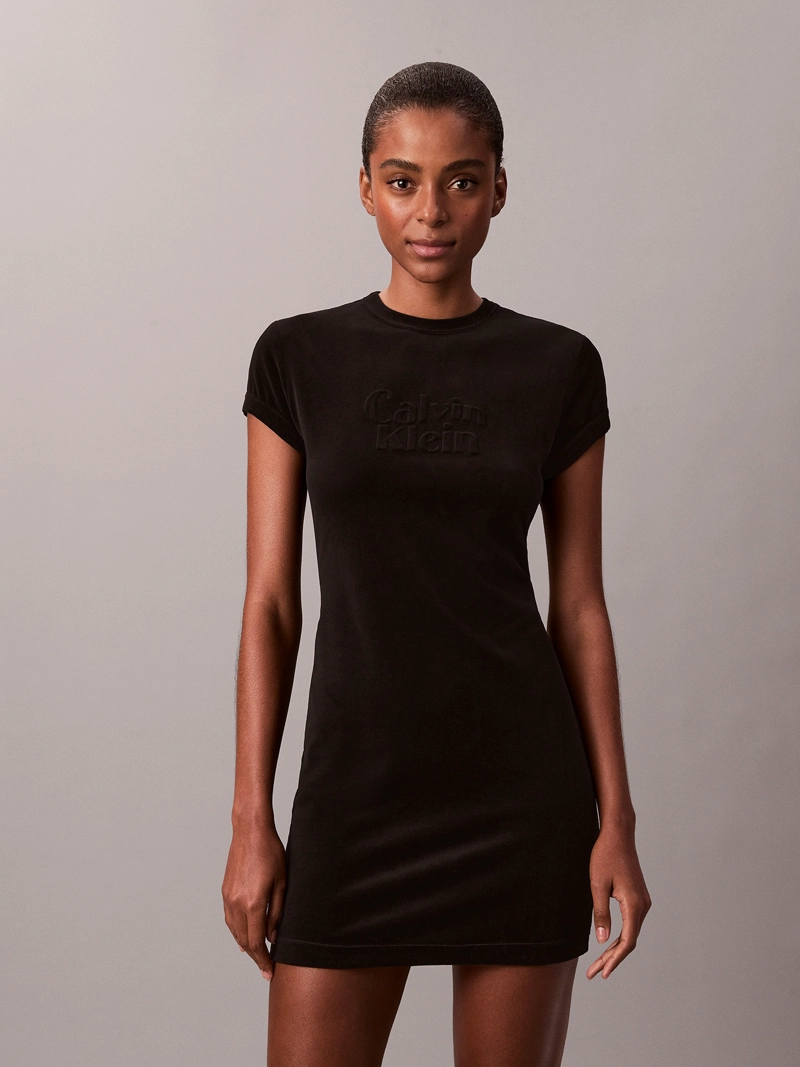 VESTIDO MINI DE TERCIOPELO - 1