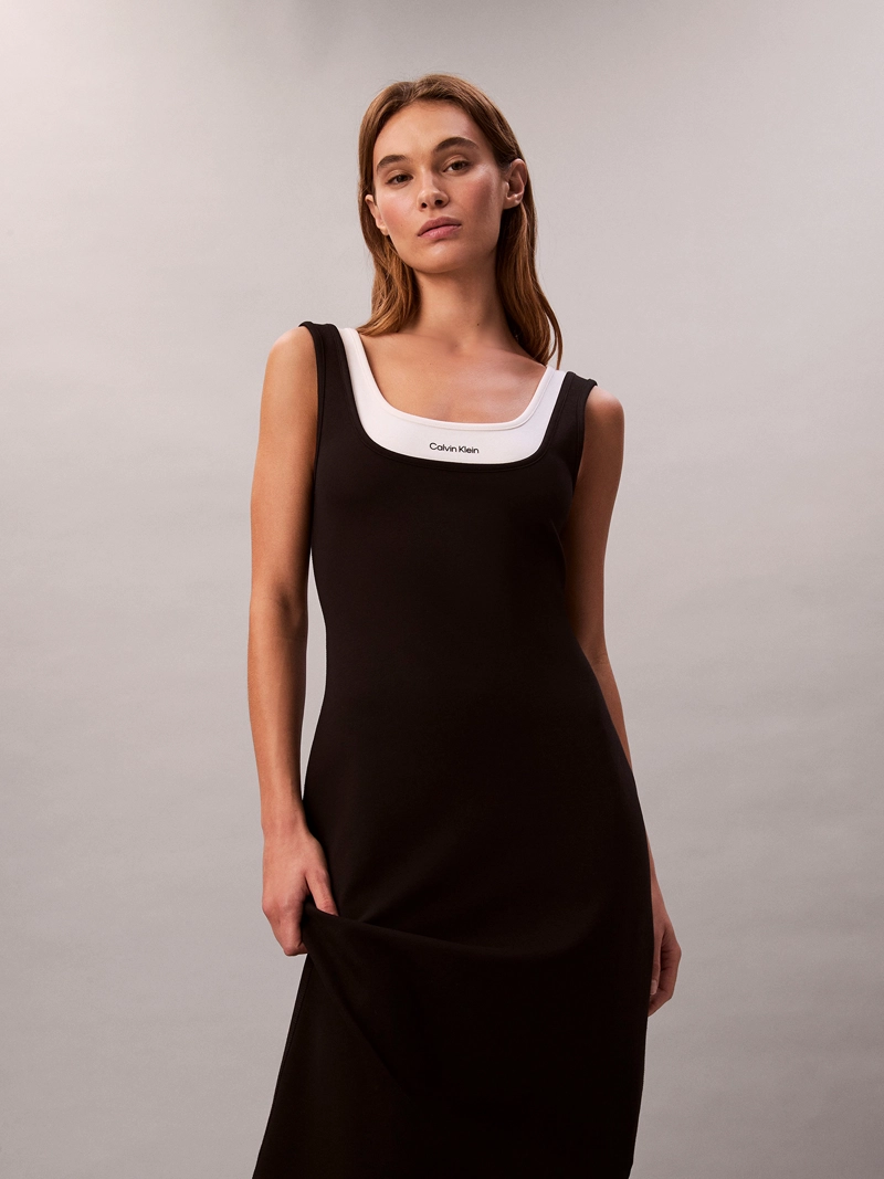 VESTIDO MIDI INTERLOCK - 5