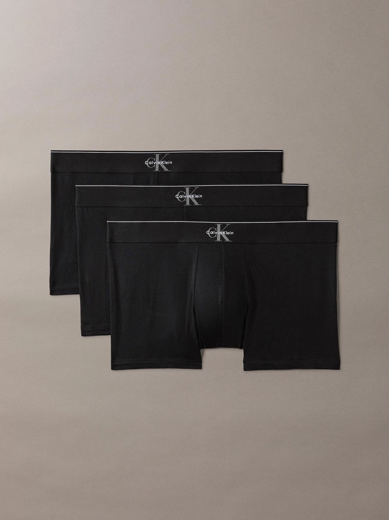 PACK DE 3 BOXERS TRUNK GRAPHIC MONOGRAM COTTON STRETCH - 1