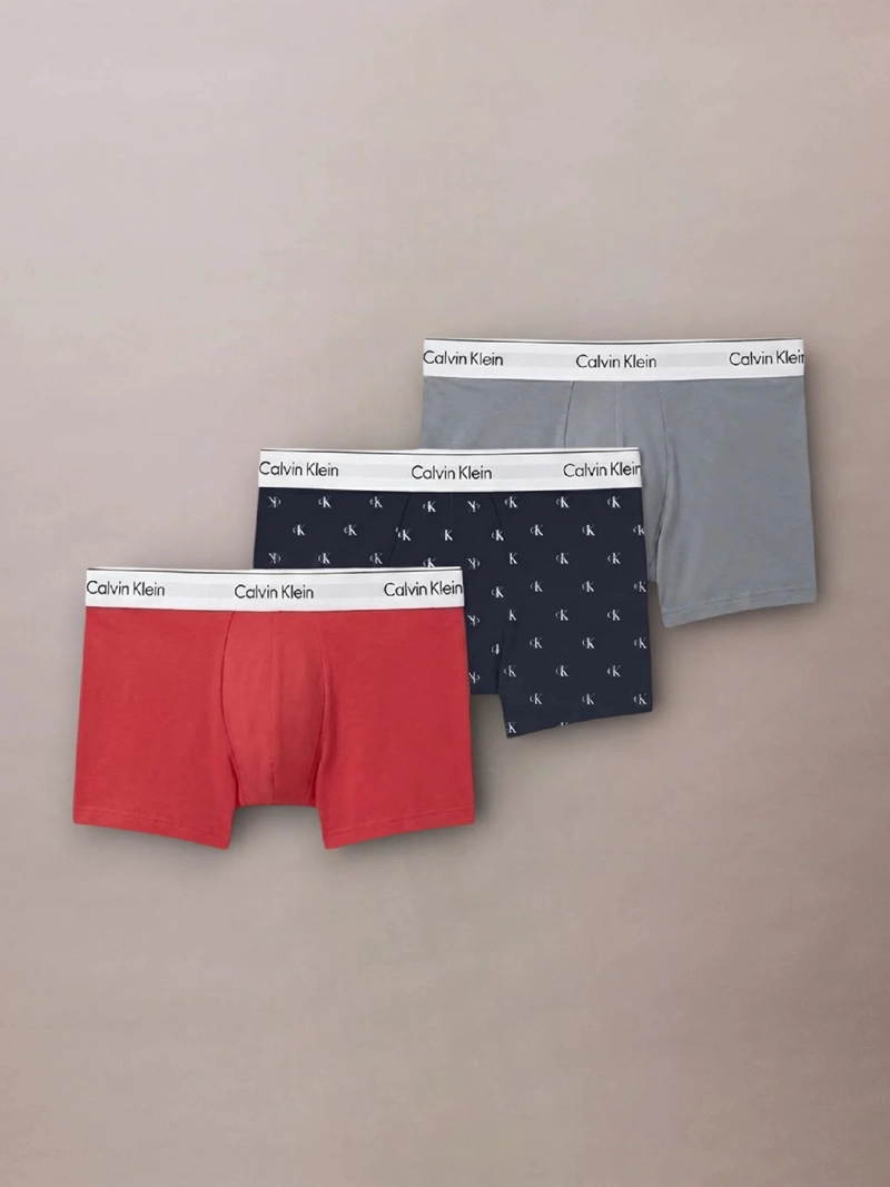 PACK DE 3 BOXERS LOW RISE TRUNK ICON COTTON STRETCH - 1