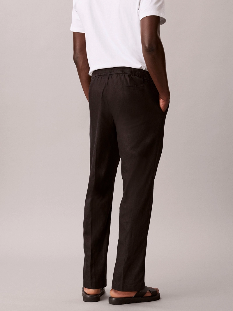 PANTALON RECTO PULL-ON DE LINO - 3