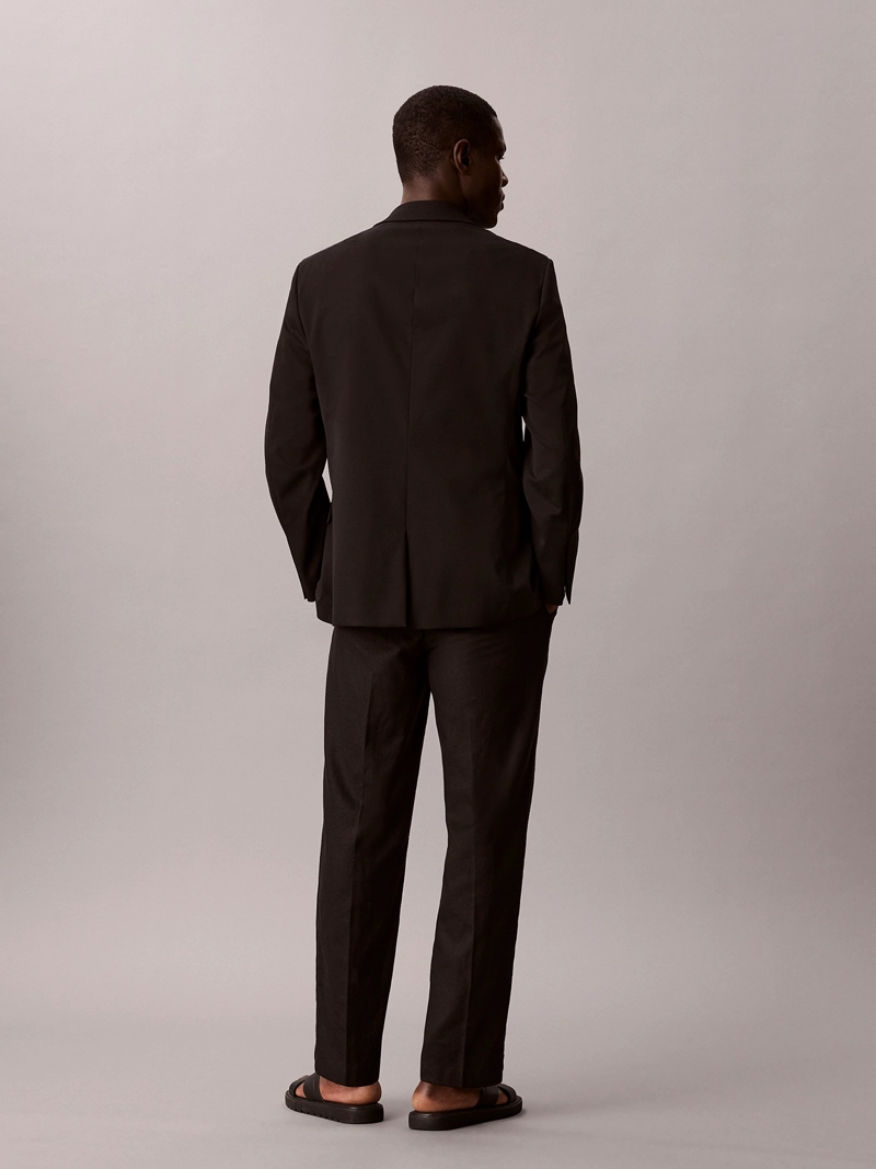 PANTALON RECTO PULL-ON DE LINO - 4