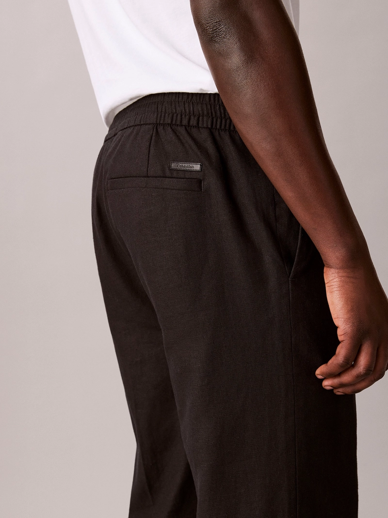 PANTALON RECTO PULL-ON DE LINO - 6