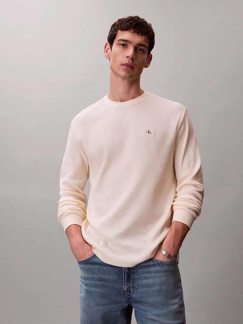 POLERA MANGA LARGA EN TEJIDO DE PUNTO - 1