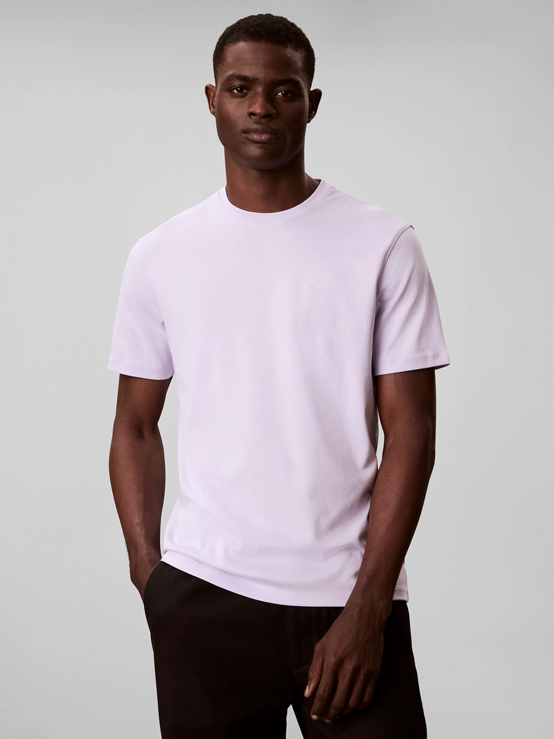 POLERA DE ALGODON SUPIMA CON LOGO BORDADO - 1