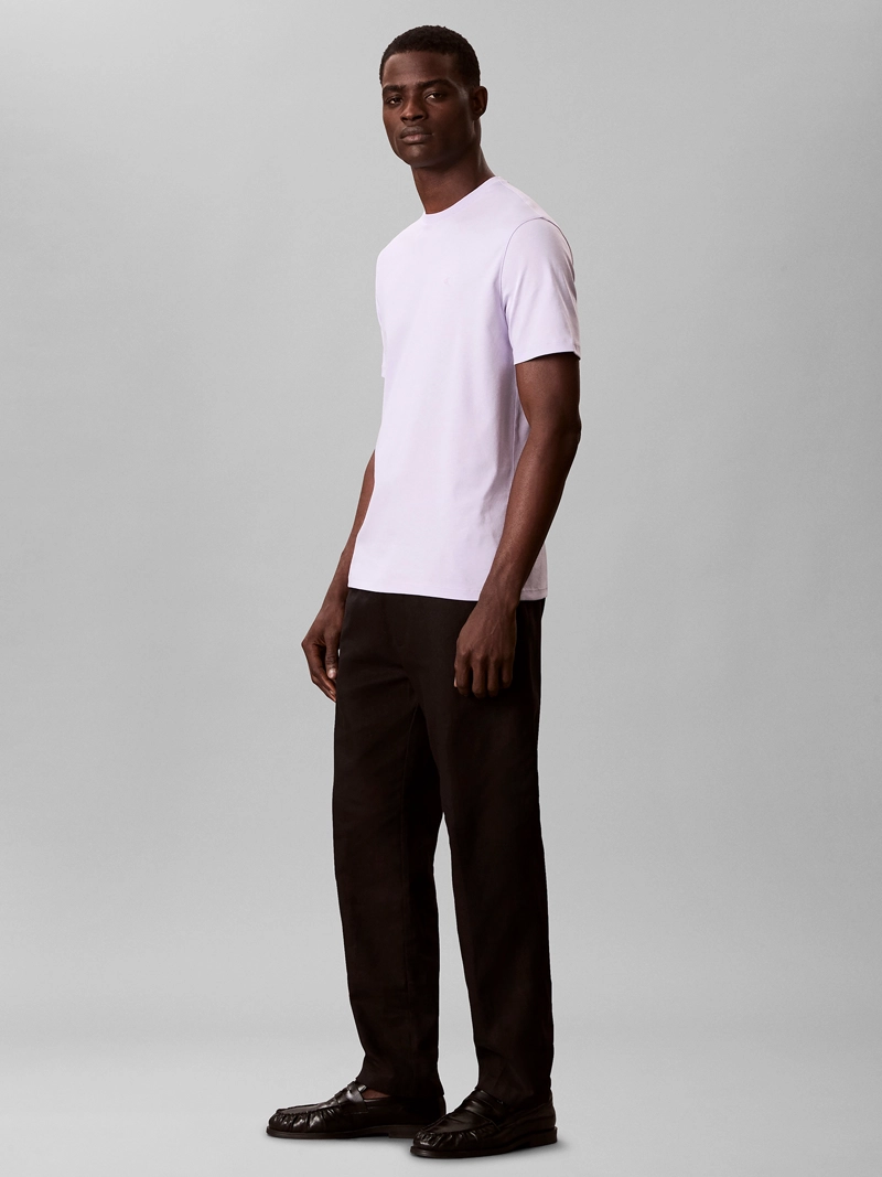 POLERA DE ALGODON SUPIMA CON LOGO BORDADO - 4