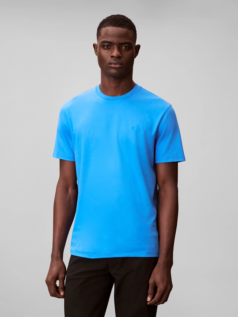 POLERA DE ALGODON SUPIMA CON LOGO BORDADO - 1