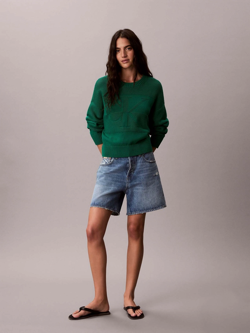 SWEATER CON LOGO TEJIDO TONAL - 2