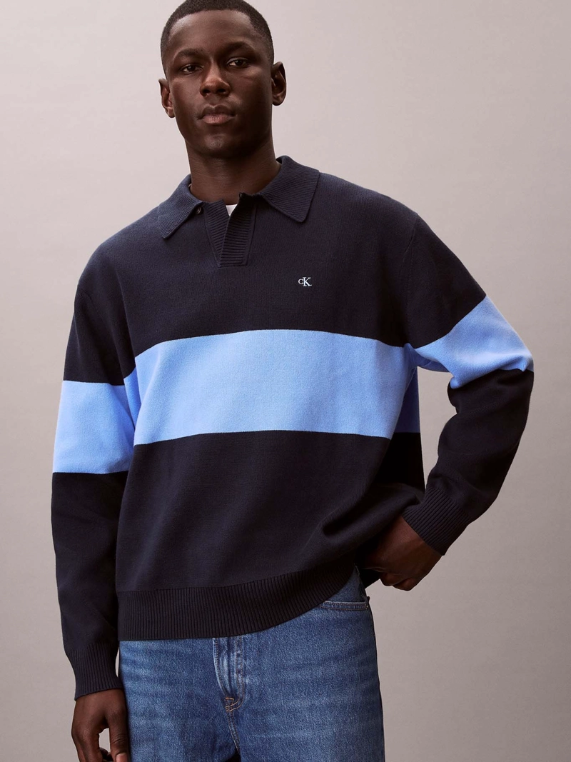 SWEATER TIPO POLO DE MANGA LARGA - 4