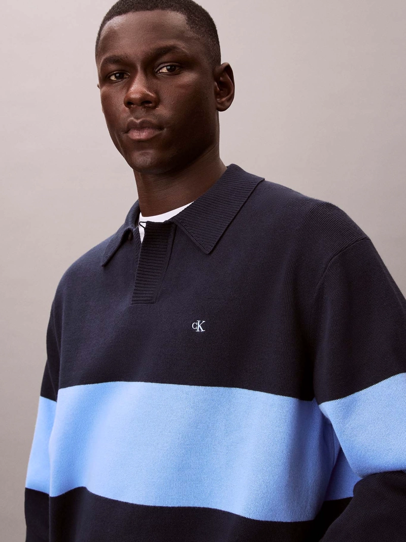 SWEATER TIPO POLO DE MANGA LARGA - 5