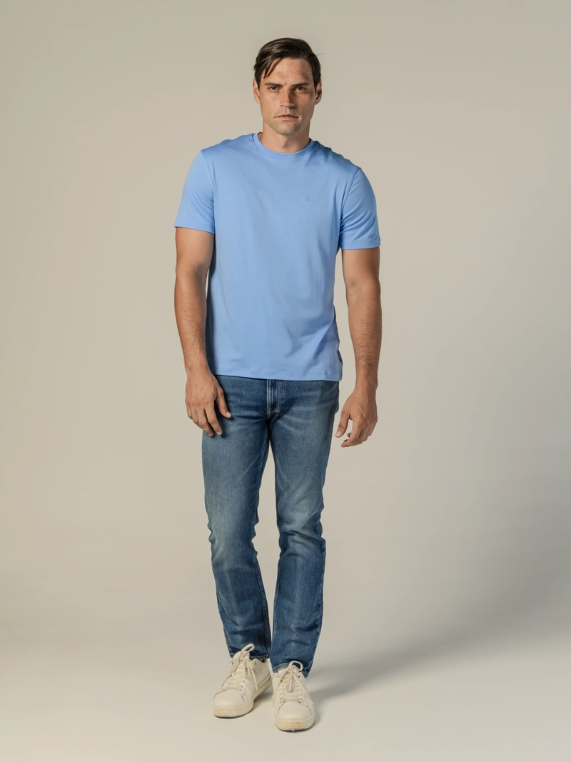 POLERA DE ALGODON SUPIMA CON LOGO BORDADO - 2