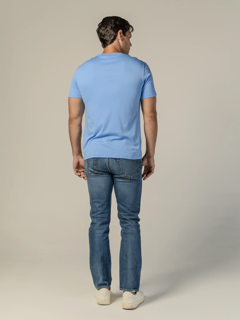 POLERA DE ALGODON SUPIMA CON LOGO BORDADO - 3