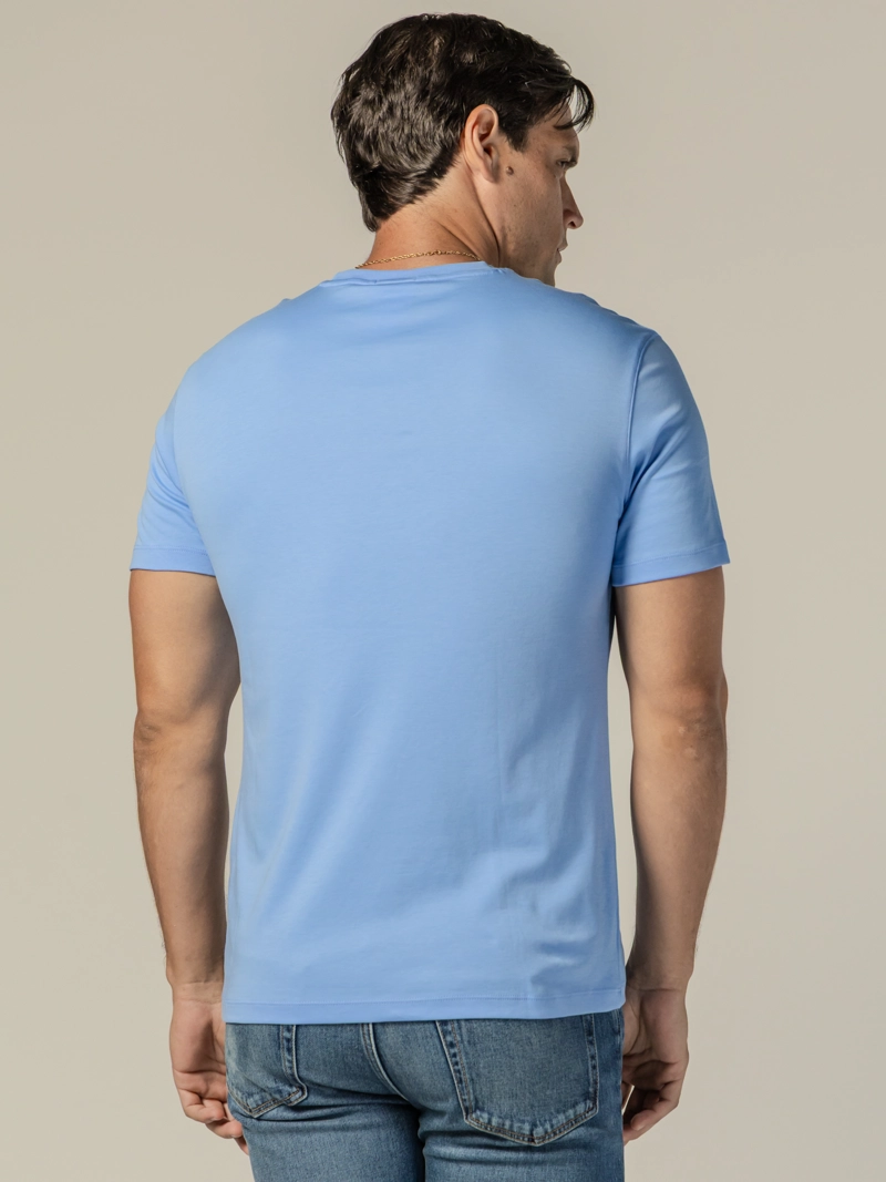 POLERA DE ALGODON SUPIMA CON LOGO BORDADO - 4
