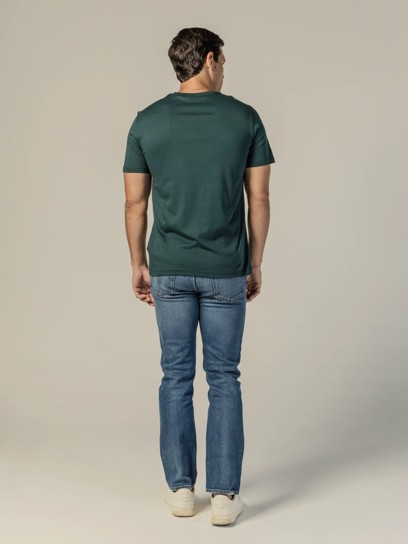 POLERA DE ALGODON SUPIMA CON LOGO BORDADO - 3