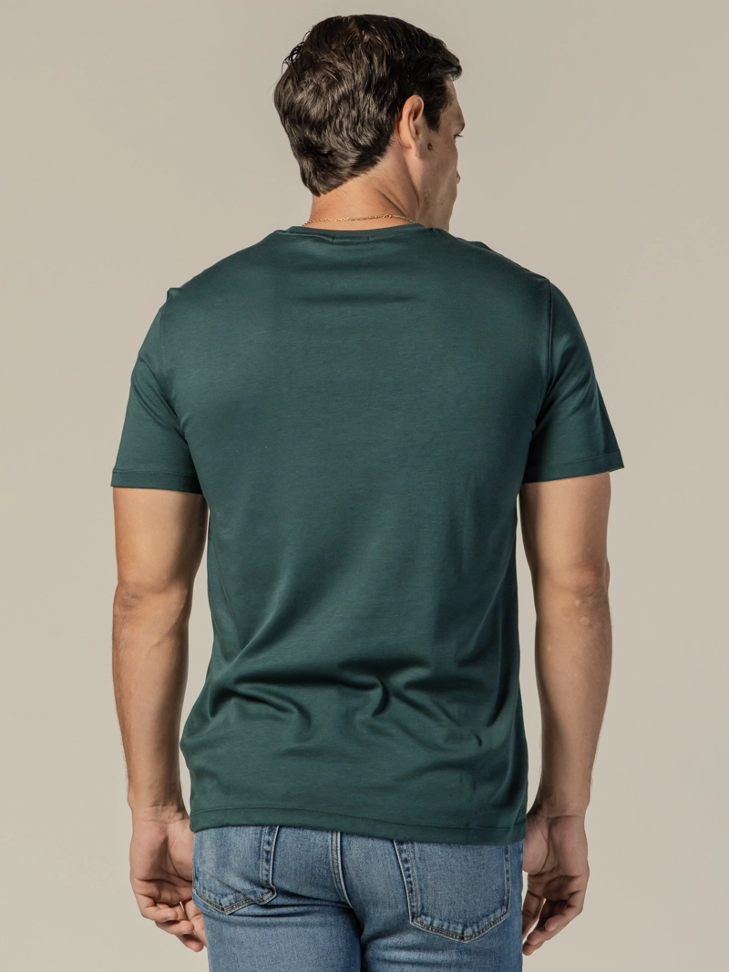 POLERA DE ALGODON SUPIMA CON LOGO BORDADO - 4
