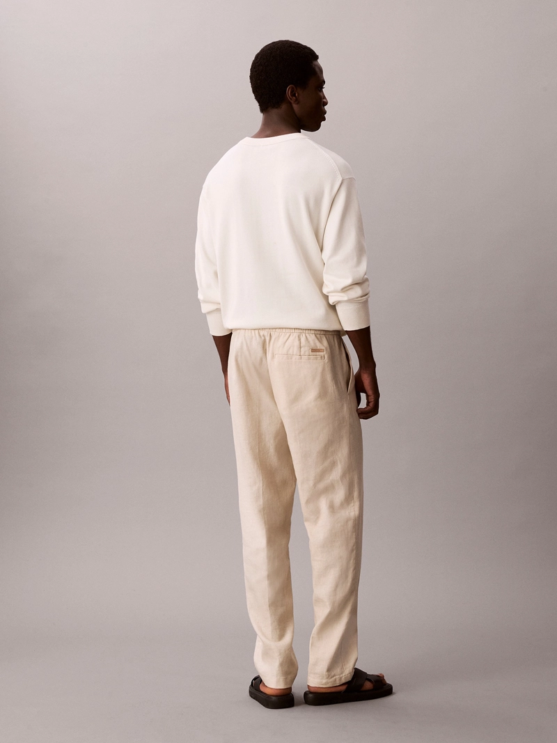 PANTALON RECTO PULL-ON DE LINO - 3